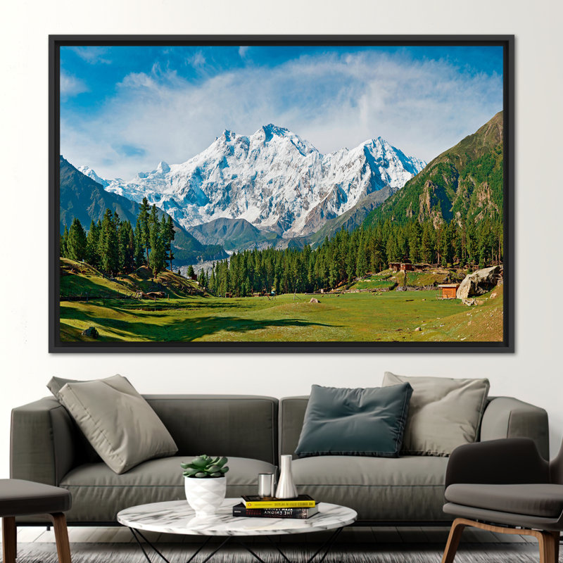 Print on Canvas, 25 cm H x 35 cm W, Black Floater Framed