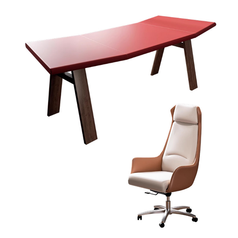 Bureau d'écriture Red Saddle, H 29,52 po x l 94,48 po x P 31,49 po