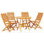 4 - Person Wood Patio Dining Set with Round Table
