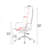 LightGray + Silver Hight adjustable Genuine Leather + Faux Leather + Aluminium Alloy Office Chair
