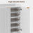 Fluted Modern Shoe Cabinet With Adjustable Shelves And Open Compartment-1533455282