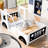 White Twin Size Car-Shaped Bed With Wheels - Pine And Construction For A Dream Bedroom Platform Robust Wood Appeal-457570800-457570801