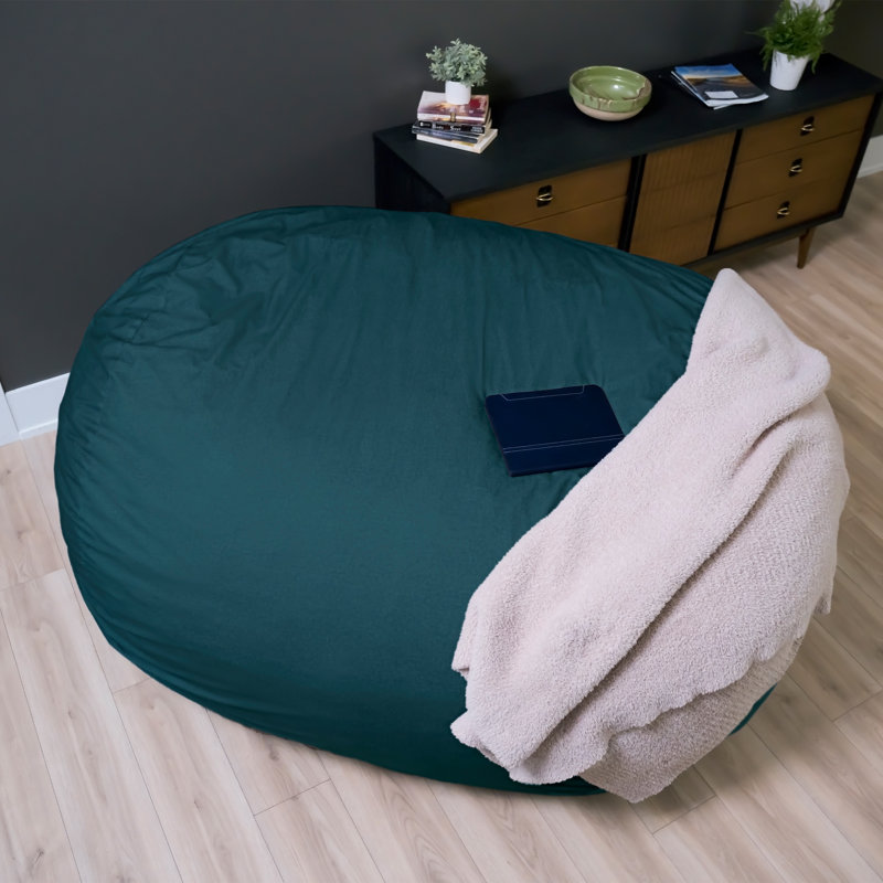 Fauteuil à billes en mousse Big Joe Fuf Giant, H 39 po x l 62,5 po x P 49 po, Polyester haute mer