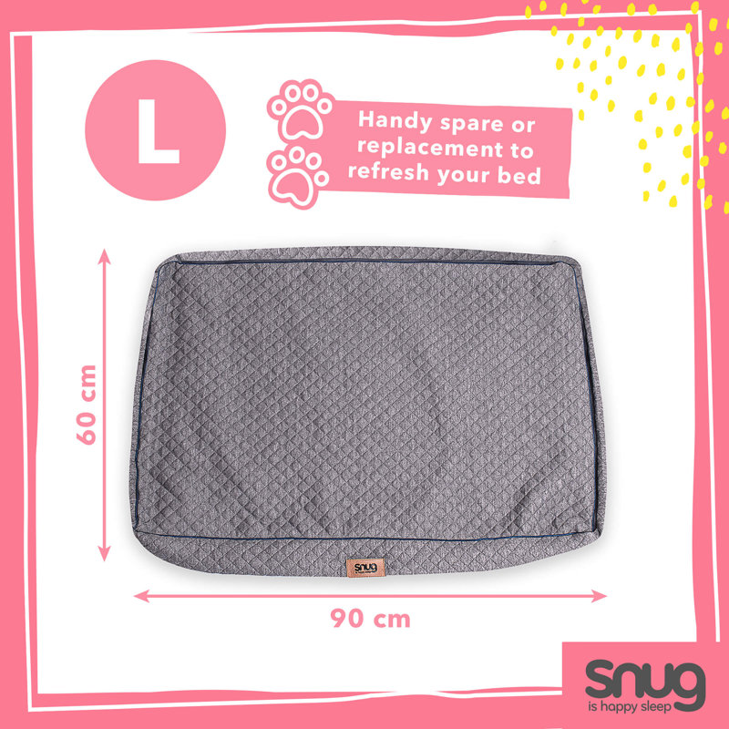Snug Furry Friends Replacement Cover for Pet Bed, 11cm H x 120cm W x 80cm D