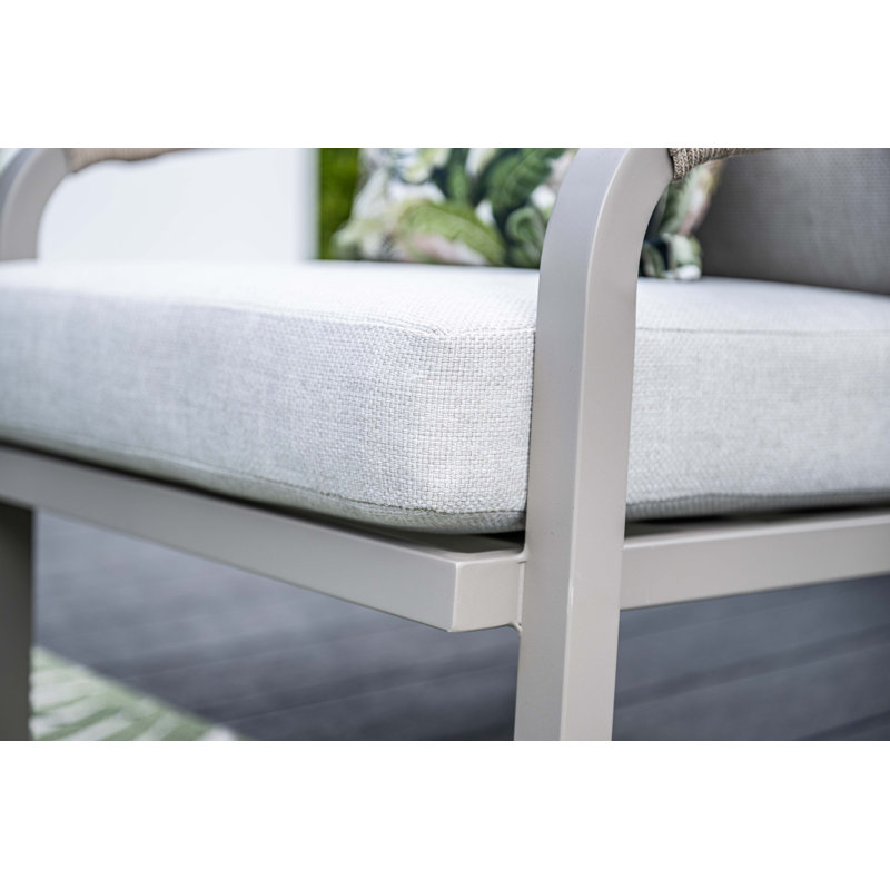 Stacking Patio Dining Armchair with Cushion