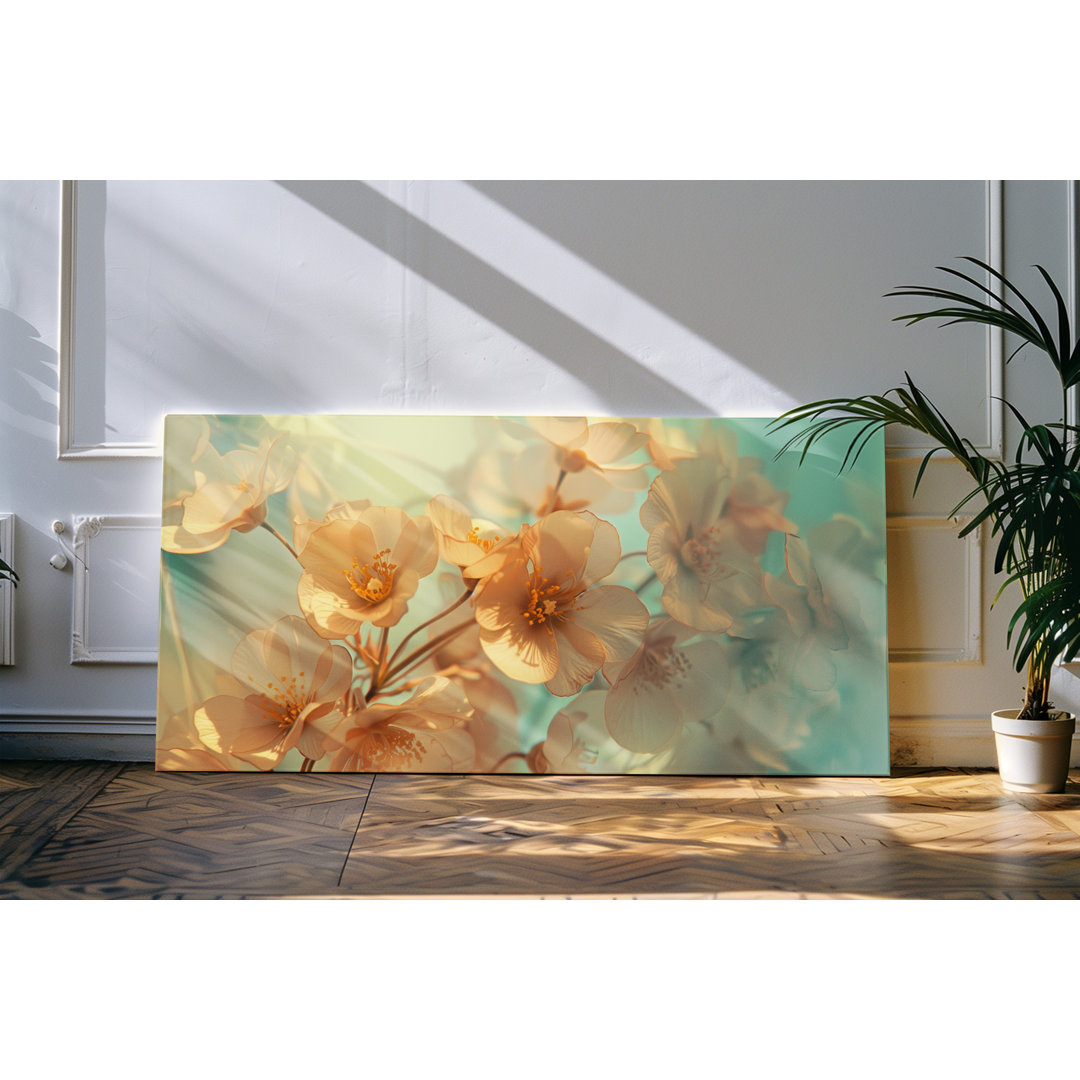 Wandbild 120x60cm Blumen Blüten Kunstvoll Frühling Natur