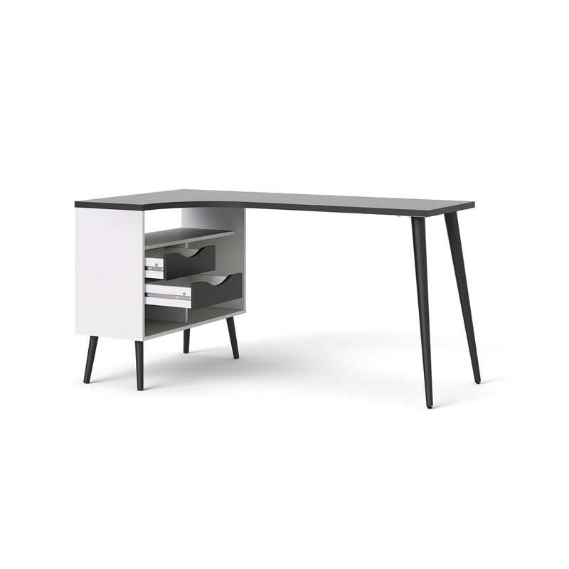 Bosworth L-Shape Desk, Black
