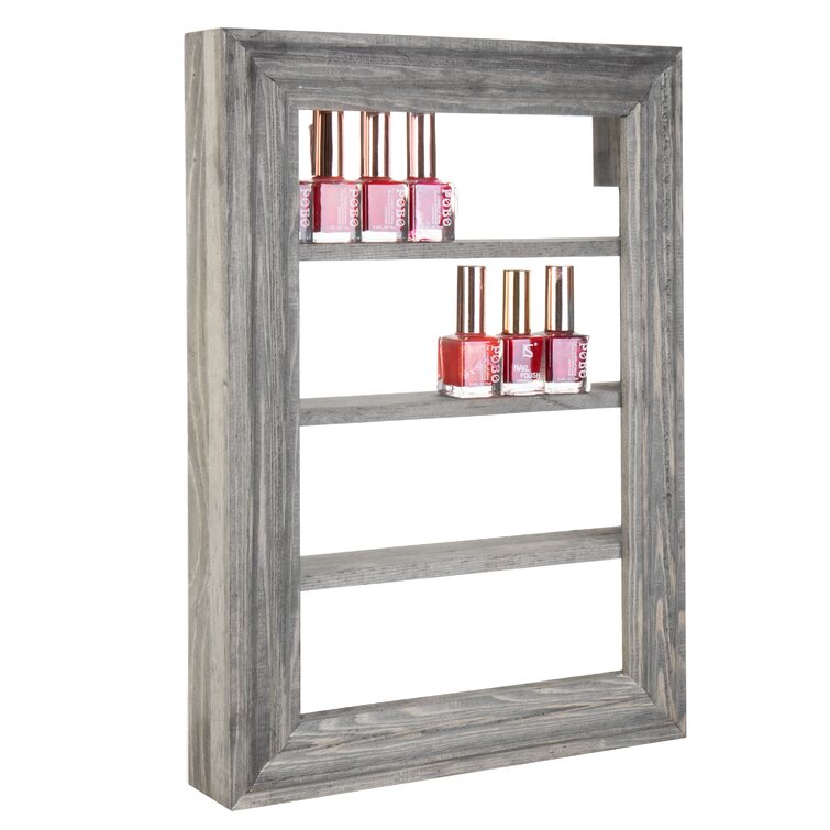 Wall Mounted Makeup Organizer, Makeup Storage, Nail Polish Shelf