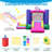  Inflatable Bounce House Kids 6-in-1 Jumping Castle With Slide Ball Pit With 480w Blower