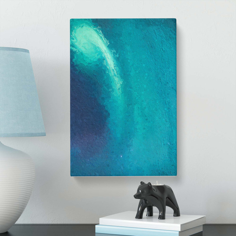 View If the Northern Lights in Abstract - Wrapped Canvas, 50cm H x 35cm W x 3cm D