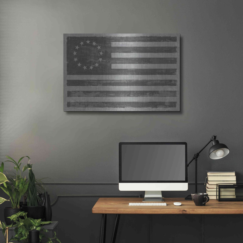 «Slate American Flag» par Sue Schlabach, H 24 po x l 36 po