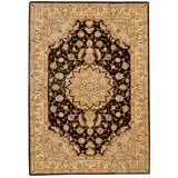 Hand Knotted Area Rug in Red And Beige