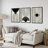 Mid-Century Modern Black And White Minimalist Abstract Home Decor Framed Wall Art Work Canvas Print-119018149-71202615