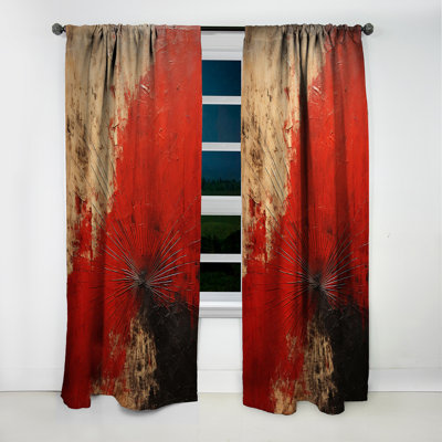 Tatianna - Abstract Shapes Curtain - Velvet Blackout Abstract Curtain - 1 Panels