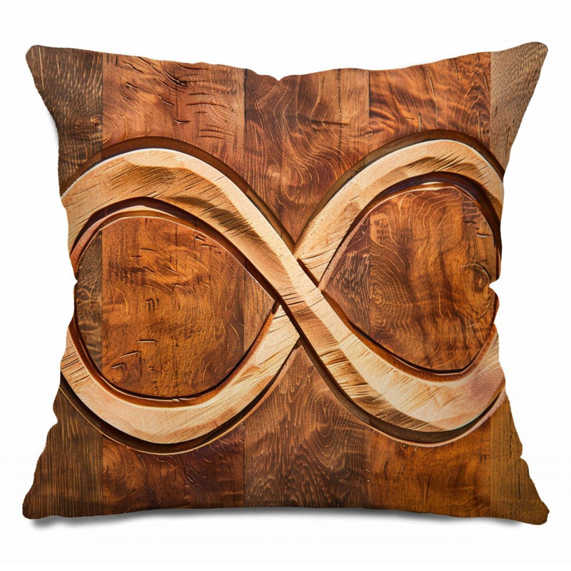 Coussin décoratif réversible à motifs géométriques, H 18 po x l 18 po