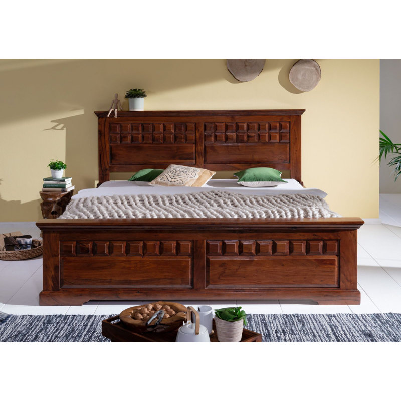 Oxford Solid Wood Storage Bed, European Kingsize (160 x 200cm), Honey