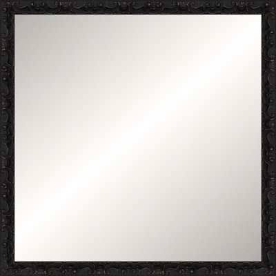 Distressed Black Signature Mirror