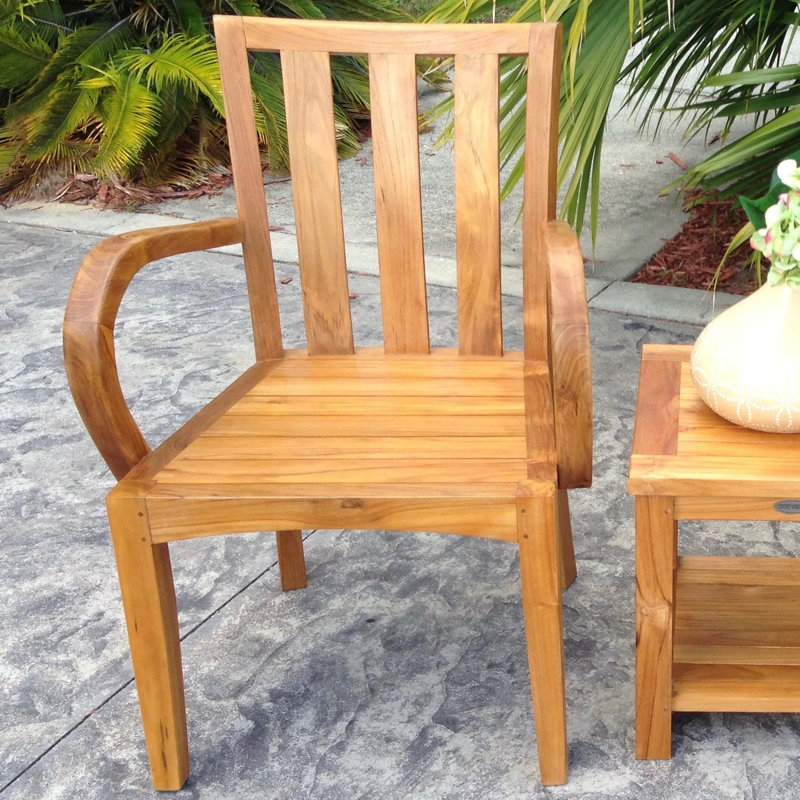 Chaise de patio en teck Chanelle