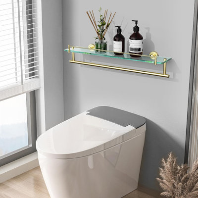 Glass Bathroom Shelves