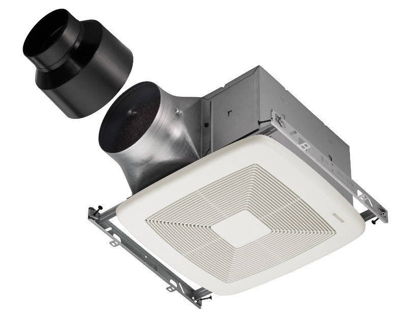 White Steel 110 CFM Energy Star Bathroom Ceiling Fan