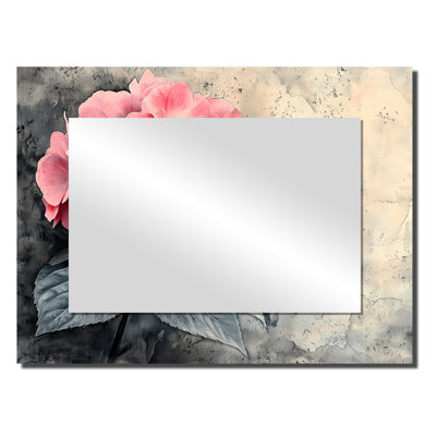 Hortensia en lumière rétro I - art mural miroir floral - imprimé sur métal