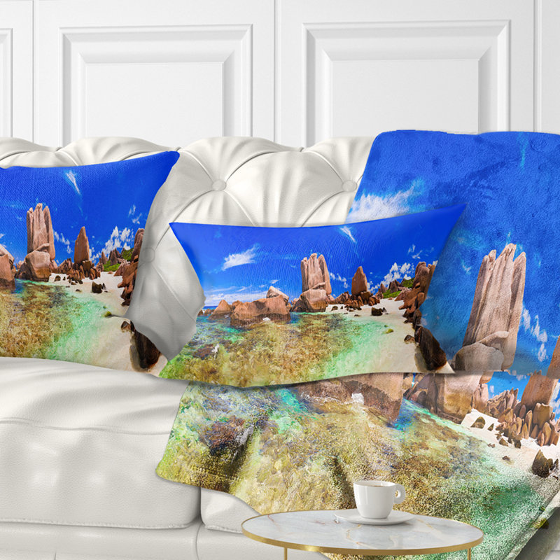 Coussin lombaire avec paysage tropical
