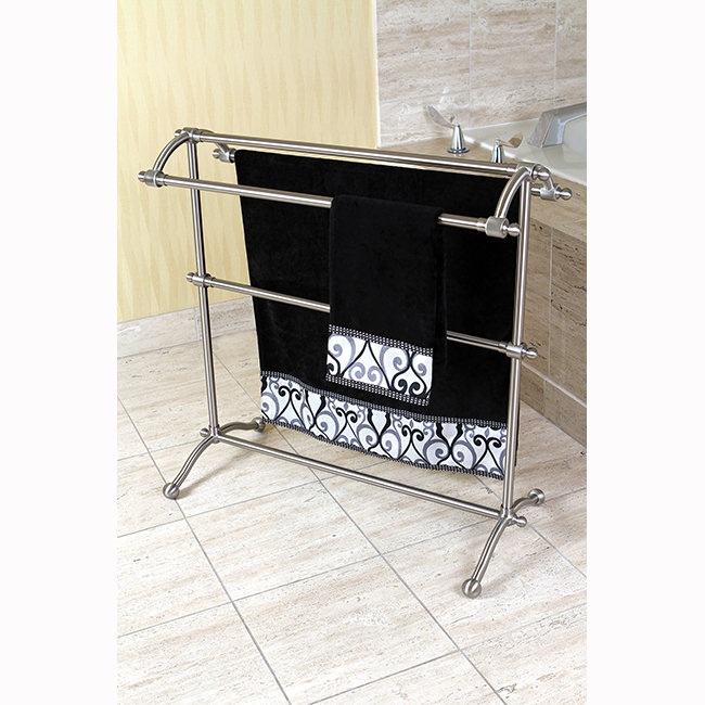 Porte-serviettes sur pied Kingston Brass Edenscape, Nickel brossé