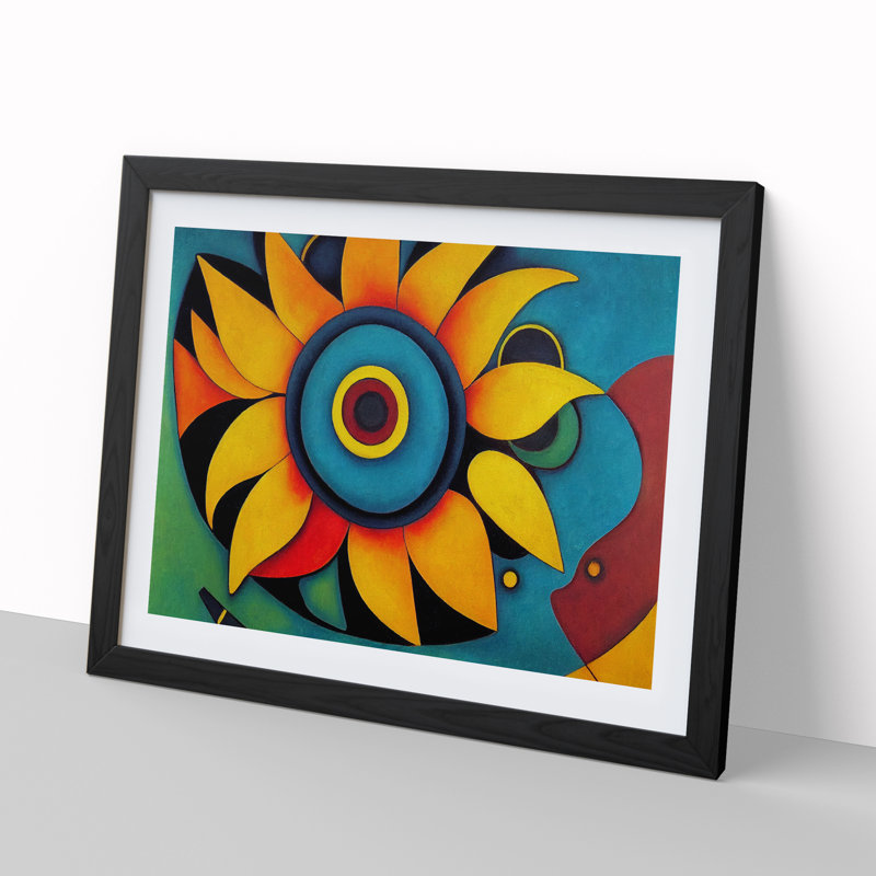 Abstract Sunflower Vol.1 - Framed Print, Black Framed, 46cm H x 64cm W x 2cm D