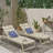 Davonte Wood Chaise Lounge  2  With Grey Nuance And Adjustable Functionality Base Metal Accents   Of 2