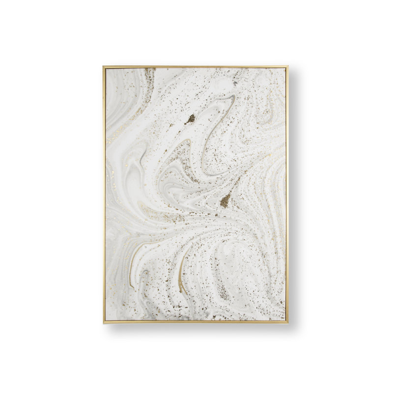 Art for the Home Grey Marble Luxe Framed Printed Canvas