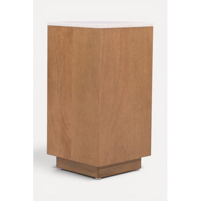 Table de bout à piédestal en marbre Elara