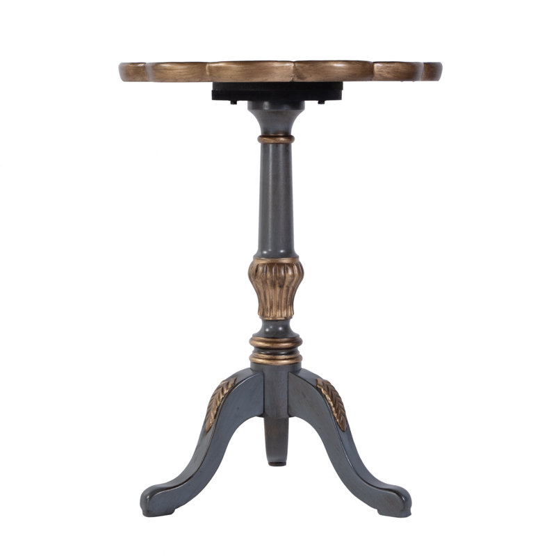 Dansby Pedestal Side Table, Pastel Blue