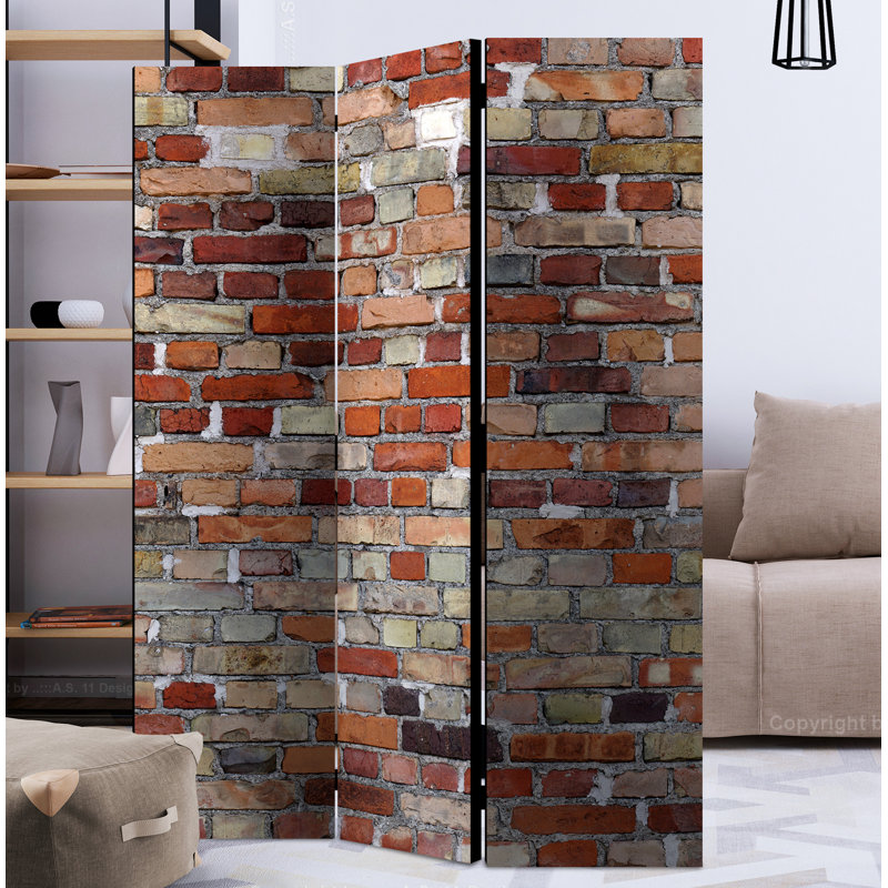 Cline 172cm H Solid Wood Folding Room Divider, 3