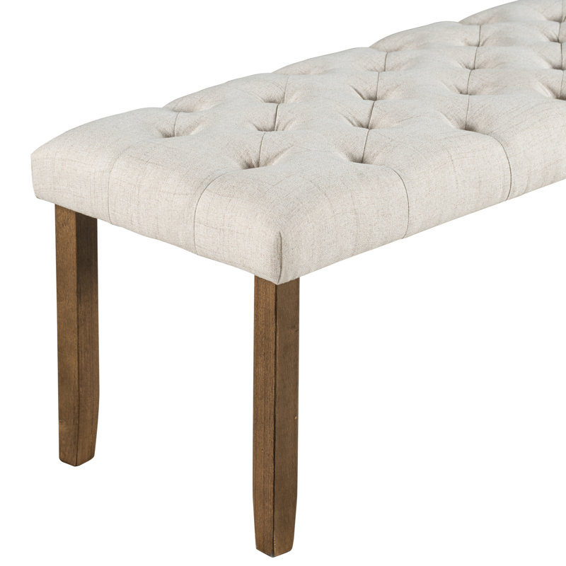 Ensemble de table de salle à manger 6 pièces avec table rectangulaire en bois et banc, idéal pour les réunions de famille et créer des expériences culinaires mémorables.