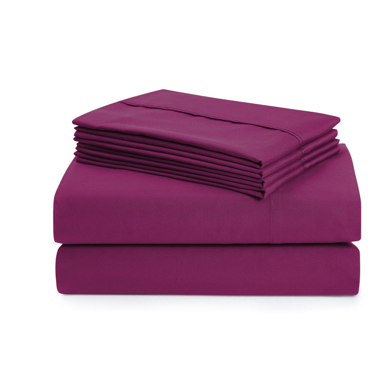 Ensemble de draps luxueux en microfibre douce avec taies d'oreiller en prime, Baie