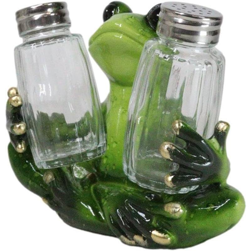 Ensemble de figurine porte-crapaud vert