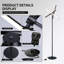 Jasai 168cm Black Novelty LED Dimmable Floor Lamp with Remote