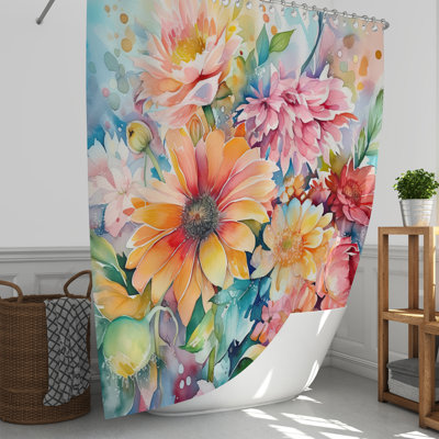 Floral Shower Curtains Floral Shower Curtain