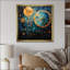 «Teal Gold Astrology Celestial Alignment» sur impression sur toile-1110069882-1110069861