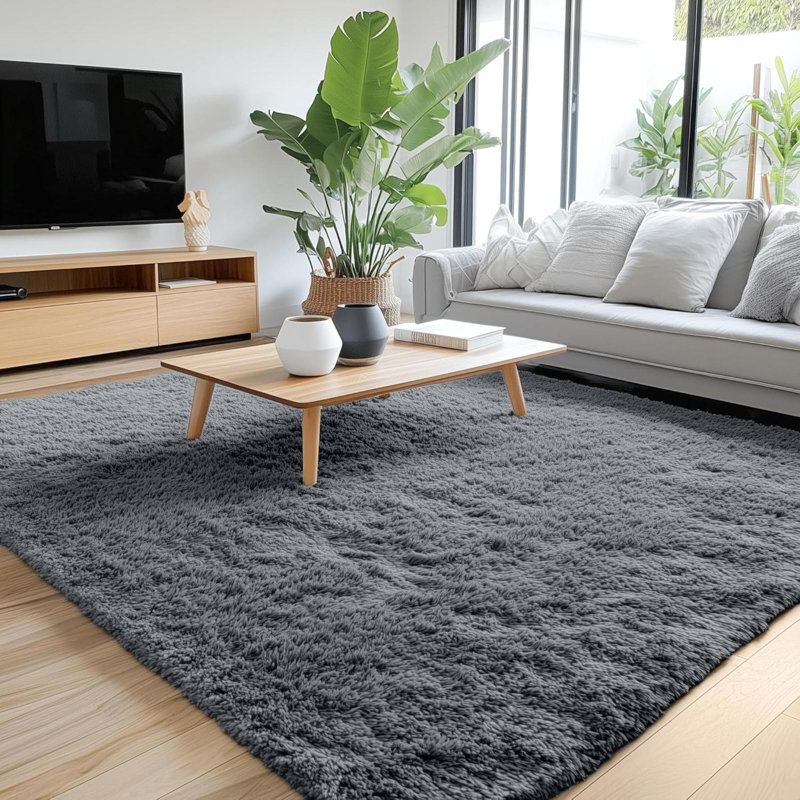 Area Rug, Rectangle 60 x 100 cm, Dark Grey