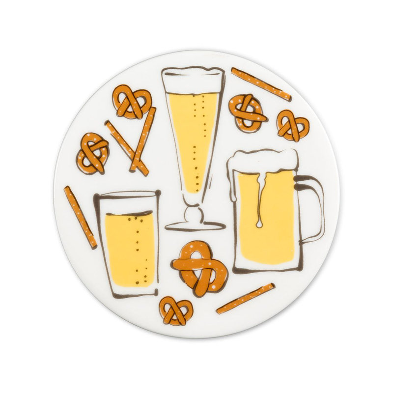 Ceramic Round 4 Piece Coaster Set