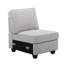 Canapé modulaire en L avec repose-pieds 8 pièces Linen