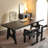 Black Rectangular Solid Wood desks-108225286