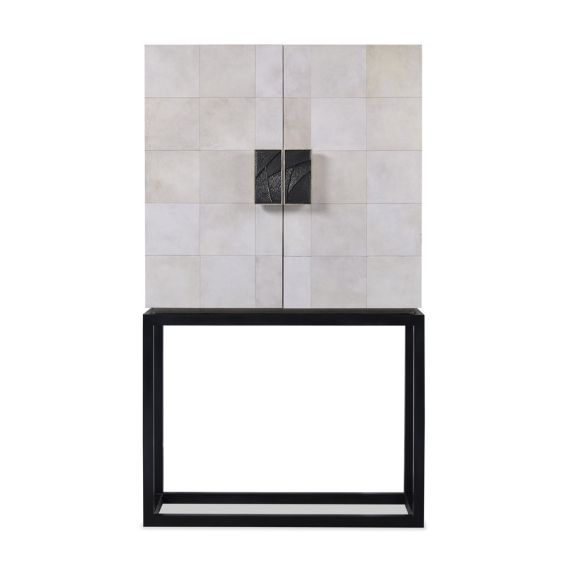 Maitland Smith Solid Wood Bar Cabinet