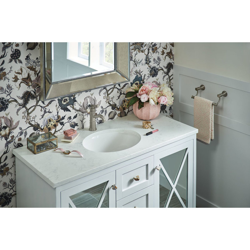 Belfield Bathroom 11" Wall Mounted Towel Bar, Brushed Nickel