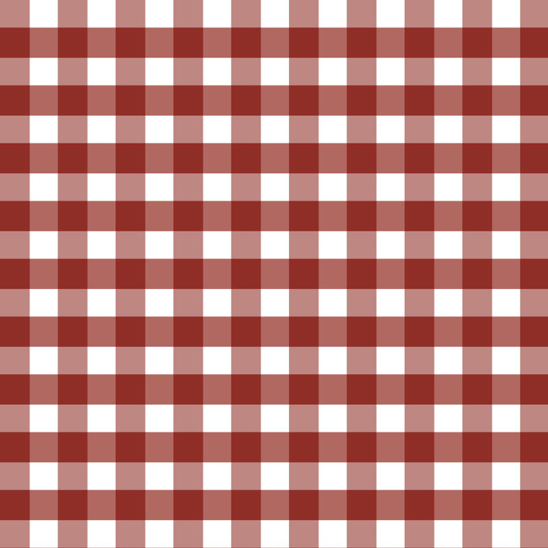 Gingham Pattern Tailored Bed Skirt 15" Drop Length, Burgundy, Full
