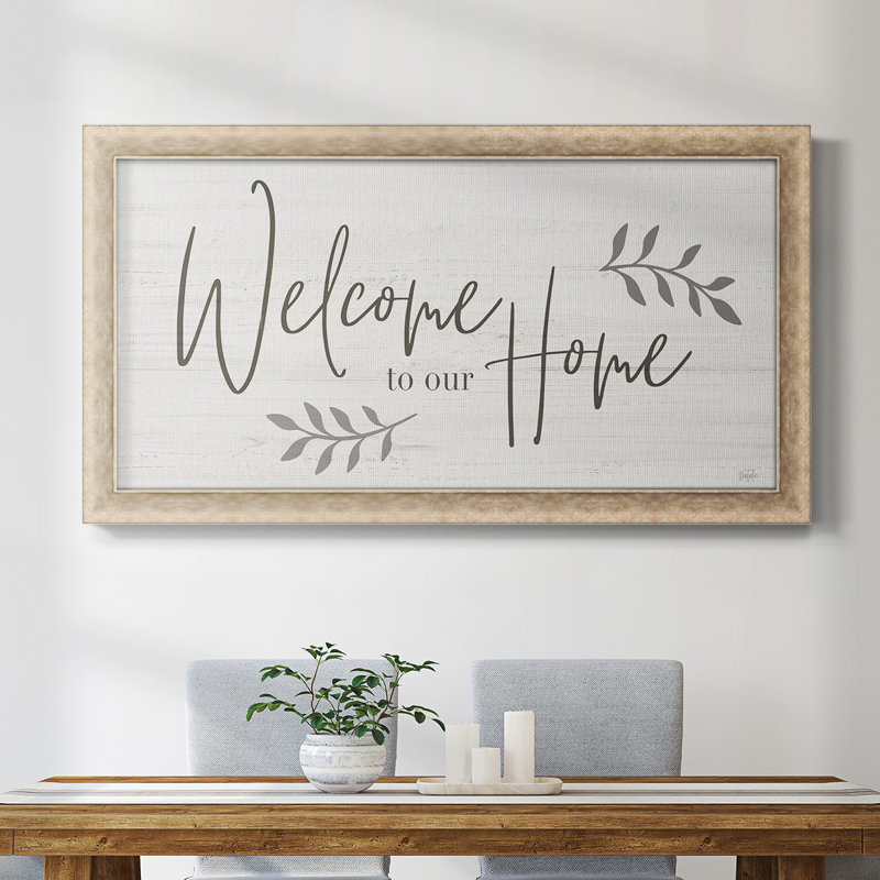 Welcome to Our Home - Impression d'un seul cadre photo, gris, H 25 po x l 45 po x P 1,25 po