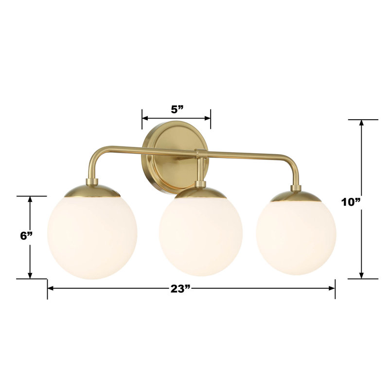 Éclairage pour meuble-lavabo à 3 lumières à intensité variable Mystic
