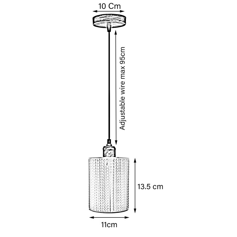 Eliav 1 - Light White Drum Pendant