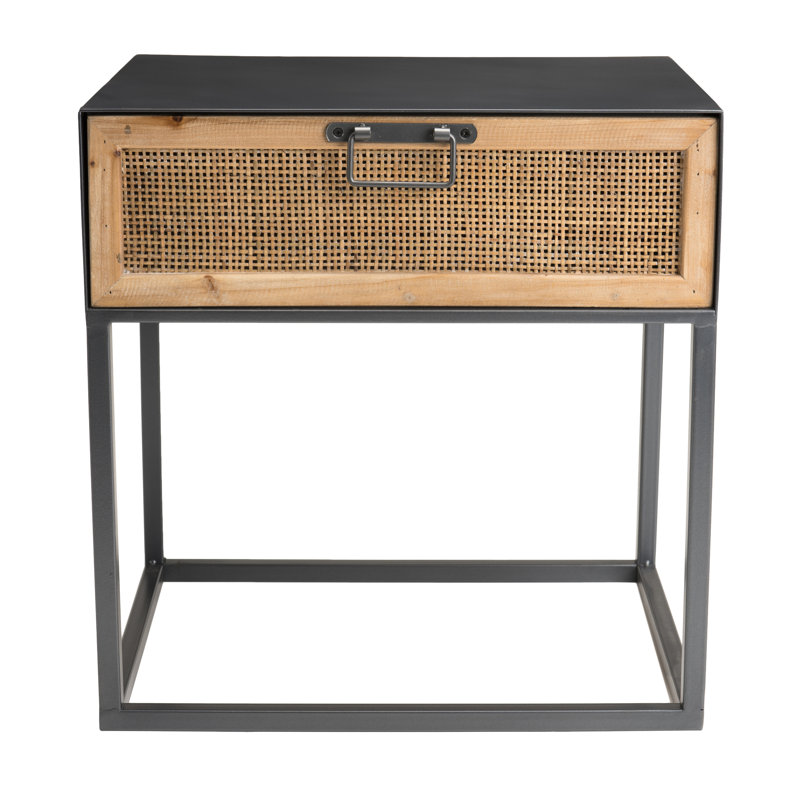 Ware 48cm W Metal Bedside Table